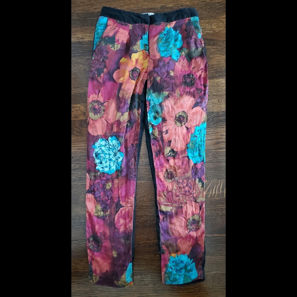 Silk Floral Pants‎ Tibi New York Size 4